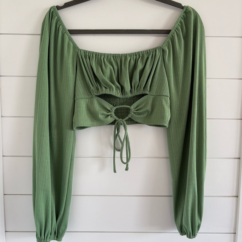 Green Off-Shoulder Forever21 Top